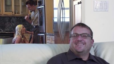 Чё ты лыбишся ?? Твоей роскошной жене только что дали в рот и потащили в спальню трахать!